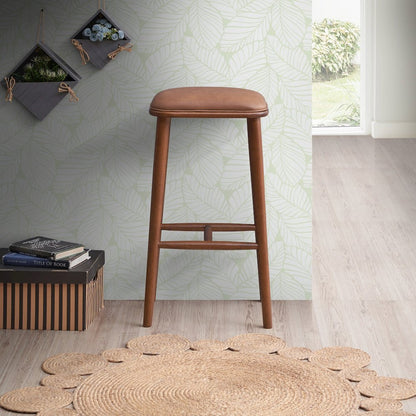 Jason Walnut PU Leather Bar Stool