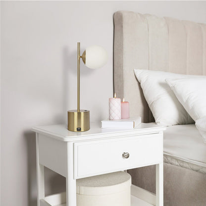 Ethereal Modern Small Brass Metal Table Lamp