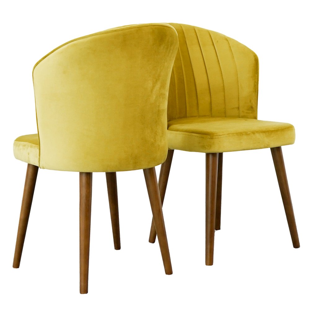 Parsons Gold Velvet Dining Chair - Set of 2