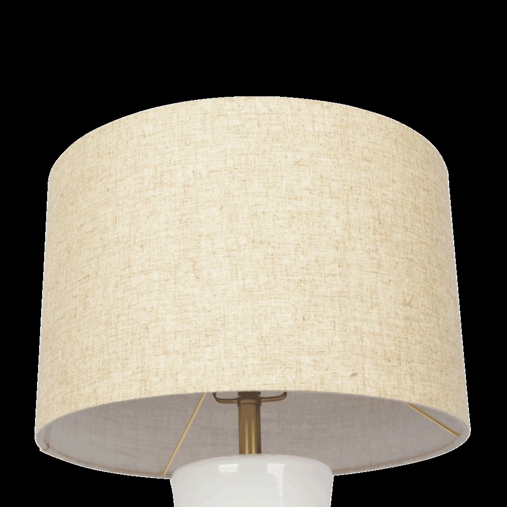 Cascade Glass Lamp Golden Base - Off White Glass Table Lamp