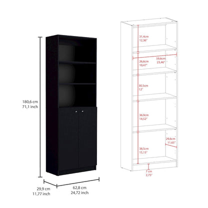 Tolleson 3 Piece Living Room Set with 3 Bookcases, Wenge