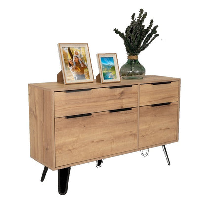 Olimpo 6-Drawer Storage Dresser - Sturdy Engineered Wood, Minimalist Design