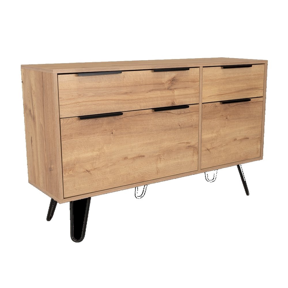 Olimpo 6-Drawer Storage Dresser - Sturdy Engineered Wood, Minimalist Design