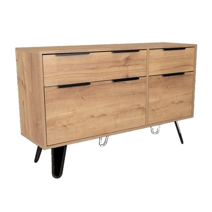 Olimpo 6-Drawer Storage Dresser - Sturdy Engineered Wood, Minimalist Design