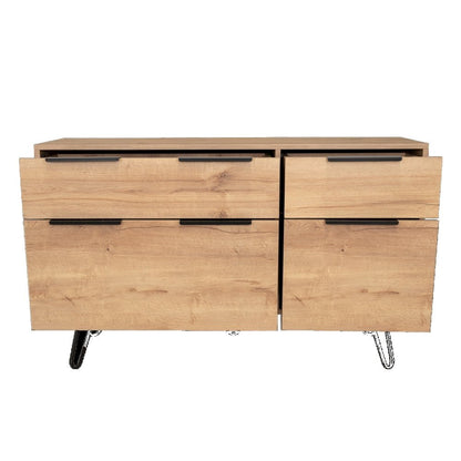 Olimpo 6-Drawer Storage Dresser - Sturdy Engineered Wood, Minimalist Design
