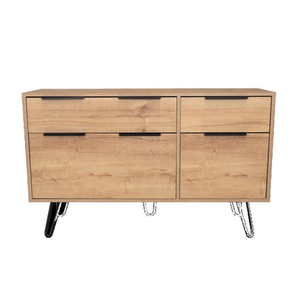 Olimpo 6-Drawer Storage Dresser - Sturdy Engineered Wood, Minimalist Design