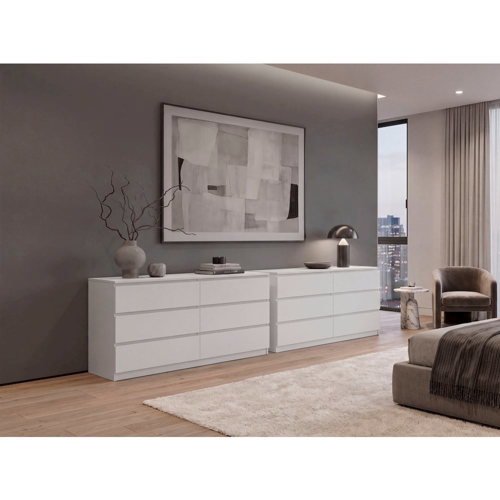 Ocala Set of 2 Nightstands: Modern Bed Set with Storage Drawer & Shelf, Wenge
