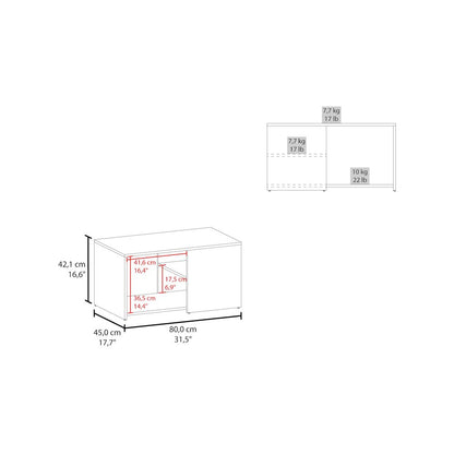 Kaibito Coffee Table with Open Storage, White+ Natural Oak