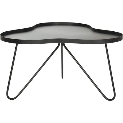 Home Collection Roe White and Black Retro Mid Century Wood Coffee Table