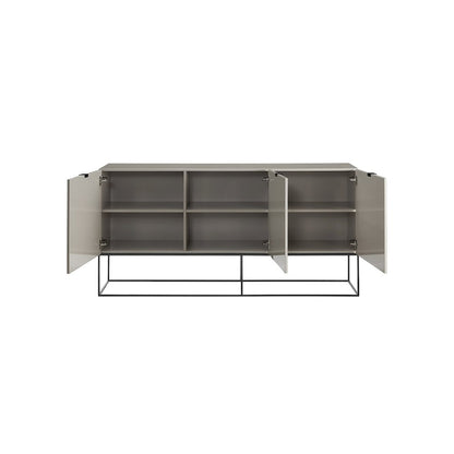 Vizzione Buffet In Taupe High Gloss With Storage