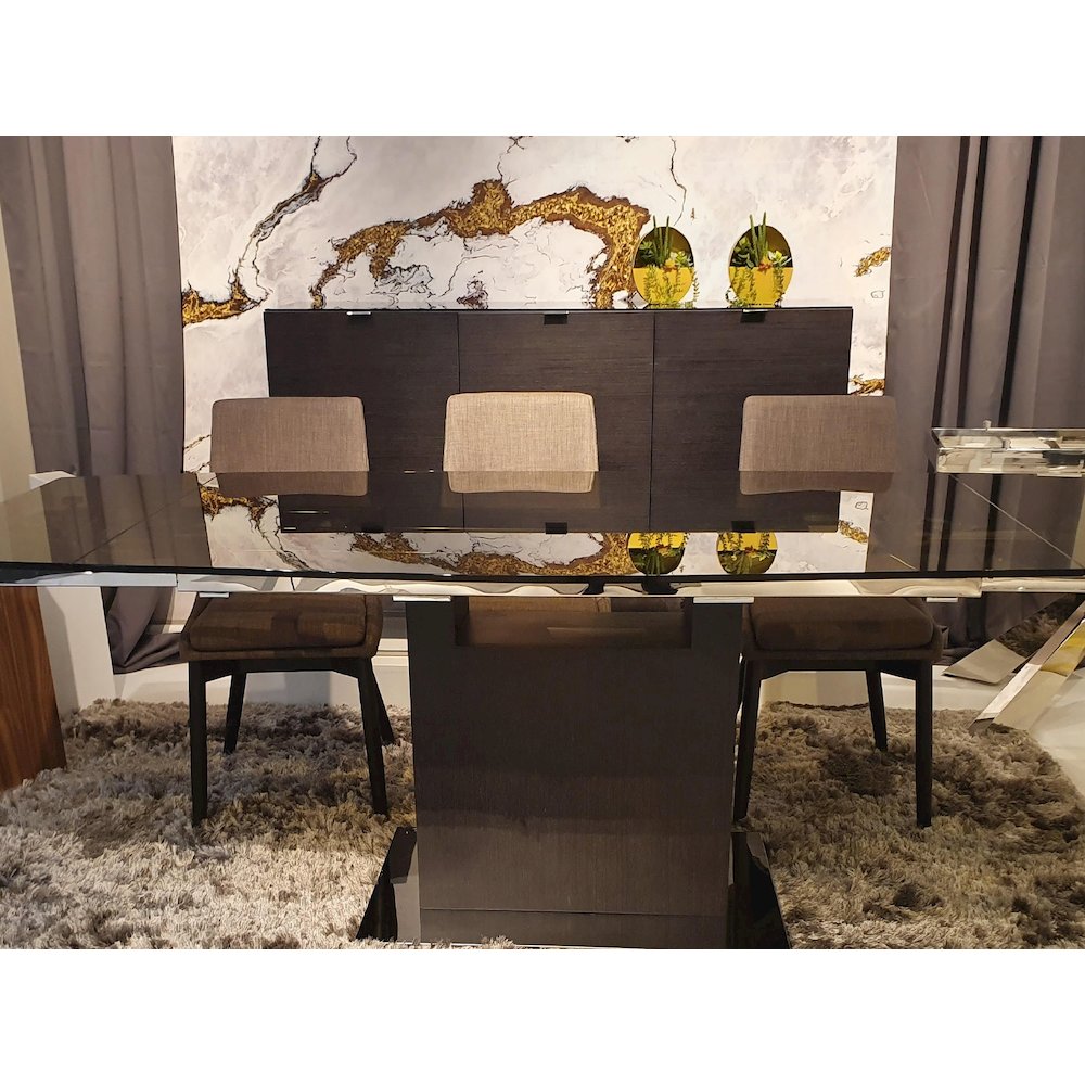 Vizzione Buffet In Gray Oak Veneer With Storage