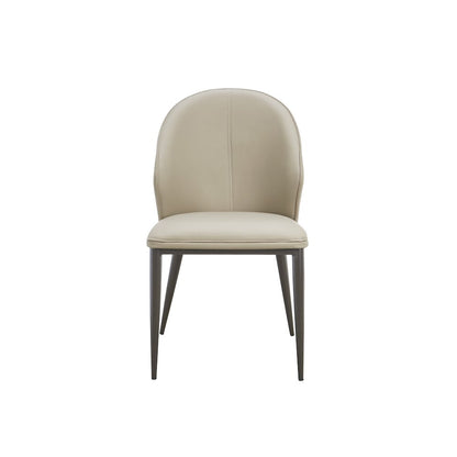 Totem Set Of 2 Dining Chair In Taupe Pu-Leather
