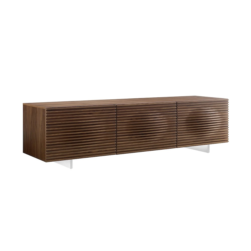 Moon Entertainment Center In Walnut Veneer With Storage