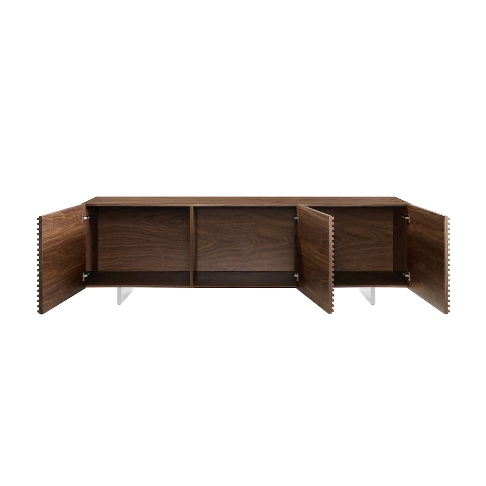 Moon Entertainment Center In Walnut Veneer With Storage