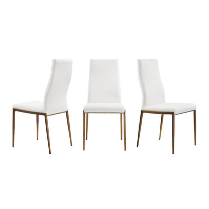 Firenze Set Of 2 Dining Chair In White Pu-Leather