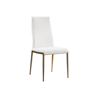 Firenze Set Of 2 Dining Chair In White Pu-Leather