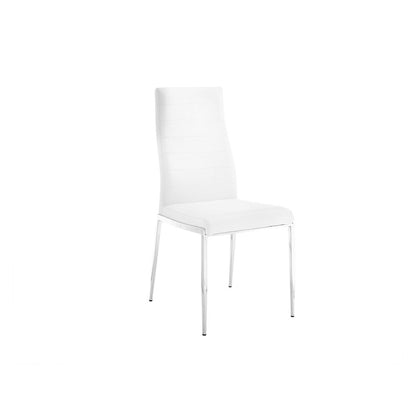 Firenze Set Of 2 Dining Chair In White Pu Leather