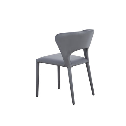 Layla Set Of 2 Dining Chair In Gray Pu-Leather