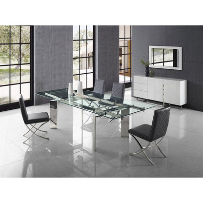 Loft Set Of 2 Dining Chair In Gray Pu Leather