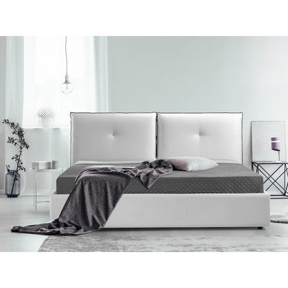 Aria King Storage Bed In White Pu Leather