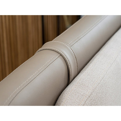 Ayla King Storage Bed In Taupe Linen Fabric