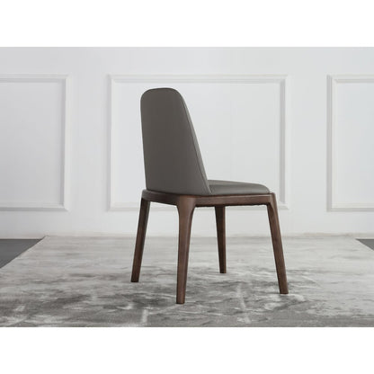 Eric Set Of 2 Dining Chair In Gray Pu-Leather