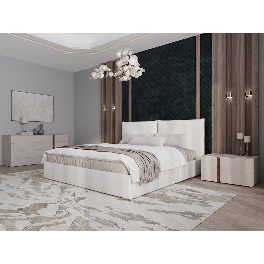 Renzo Right Nightstand In Taupe Matte