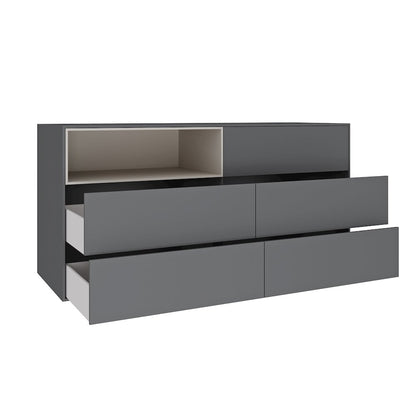 Santino Dresser In Dark Gray Matte