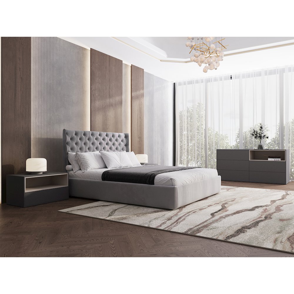 Santino Dresser In Dark Gray Matte