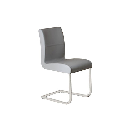 Stella Set Of 2 Dining Chair In Gray Top Grain Leather