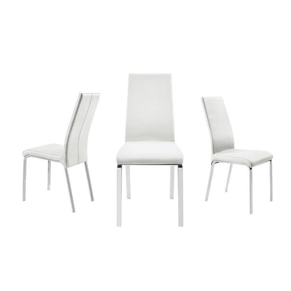 Loto Set Of 2 Dining Chair In White Top Grain Leather