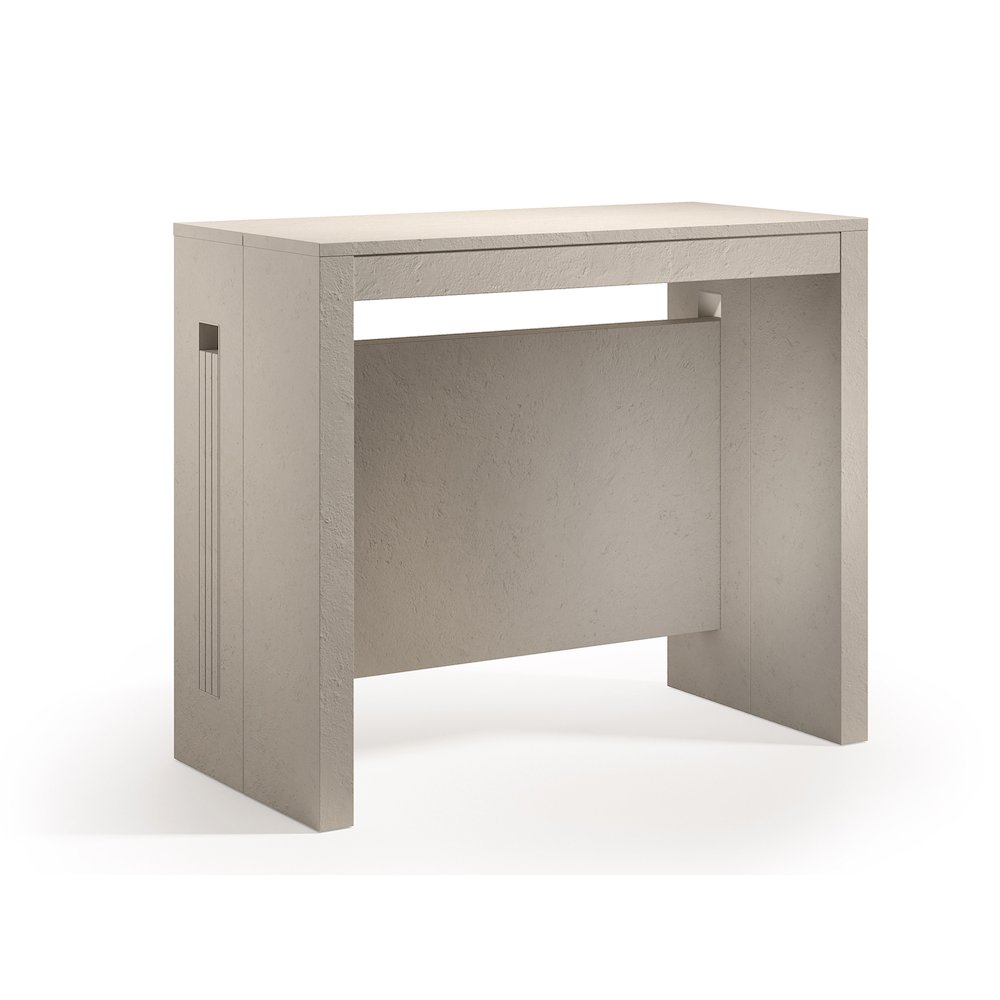 Erika Extendable Console Table In Beige Textured Melamine