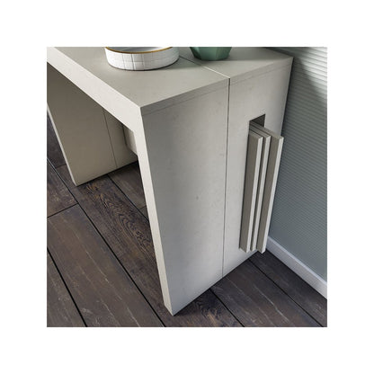 Erika Extendable Console Table In Beige Textured Melamine