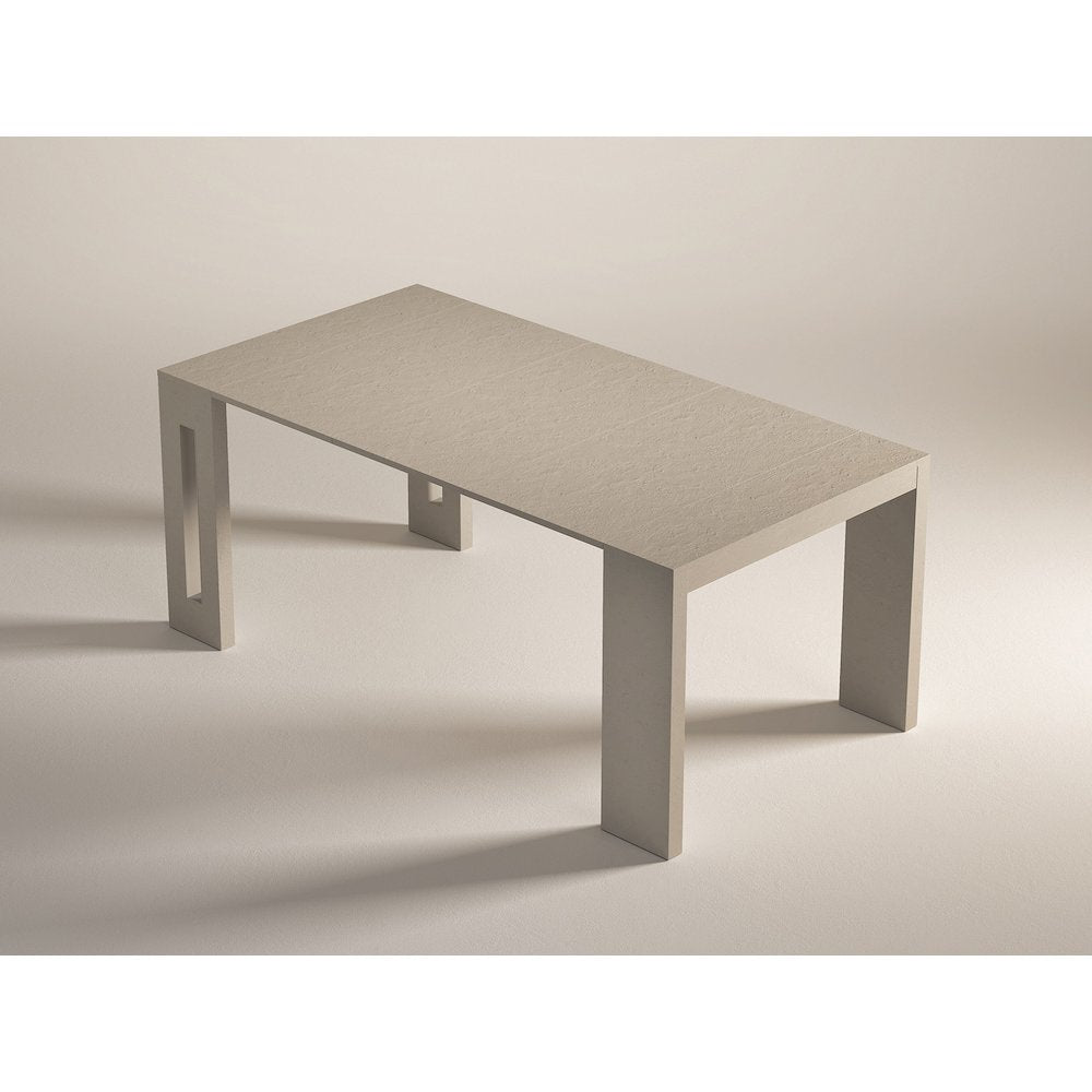 Erika Extendable Console Table In Beige Textured Melamine