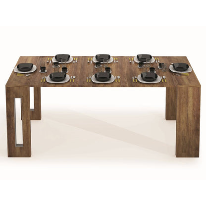 Erika Extendable Console Table In Walnut Veneer