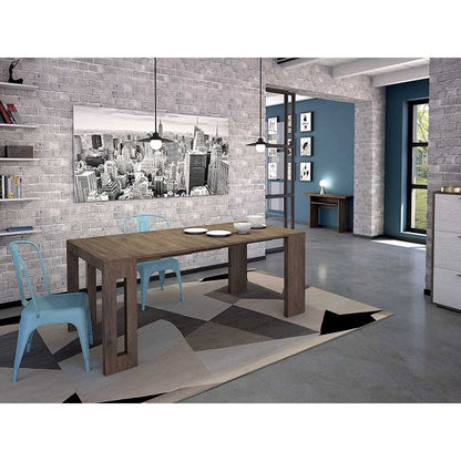 Erika Extendable Console Table In Walnut Veneer