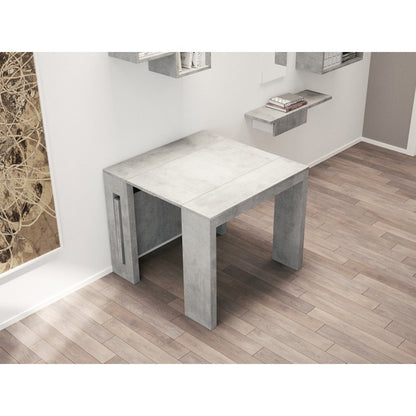 Erika Extendable Console Table In Light Gray Concrete Melamine