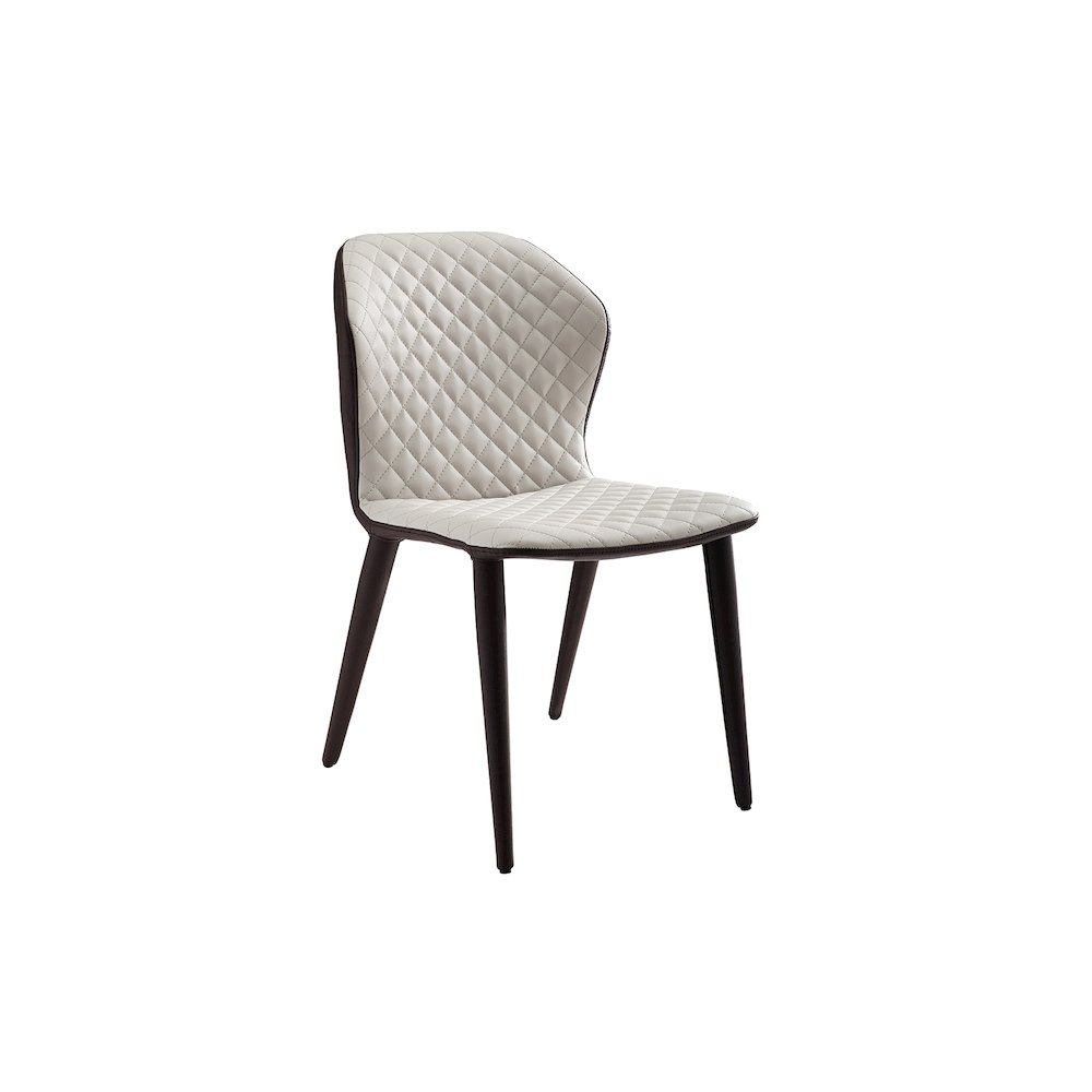 Olivia Set Of 2 Dining Chair In Beige Pu Leather