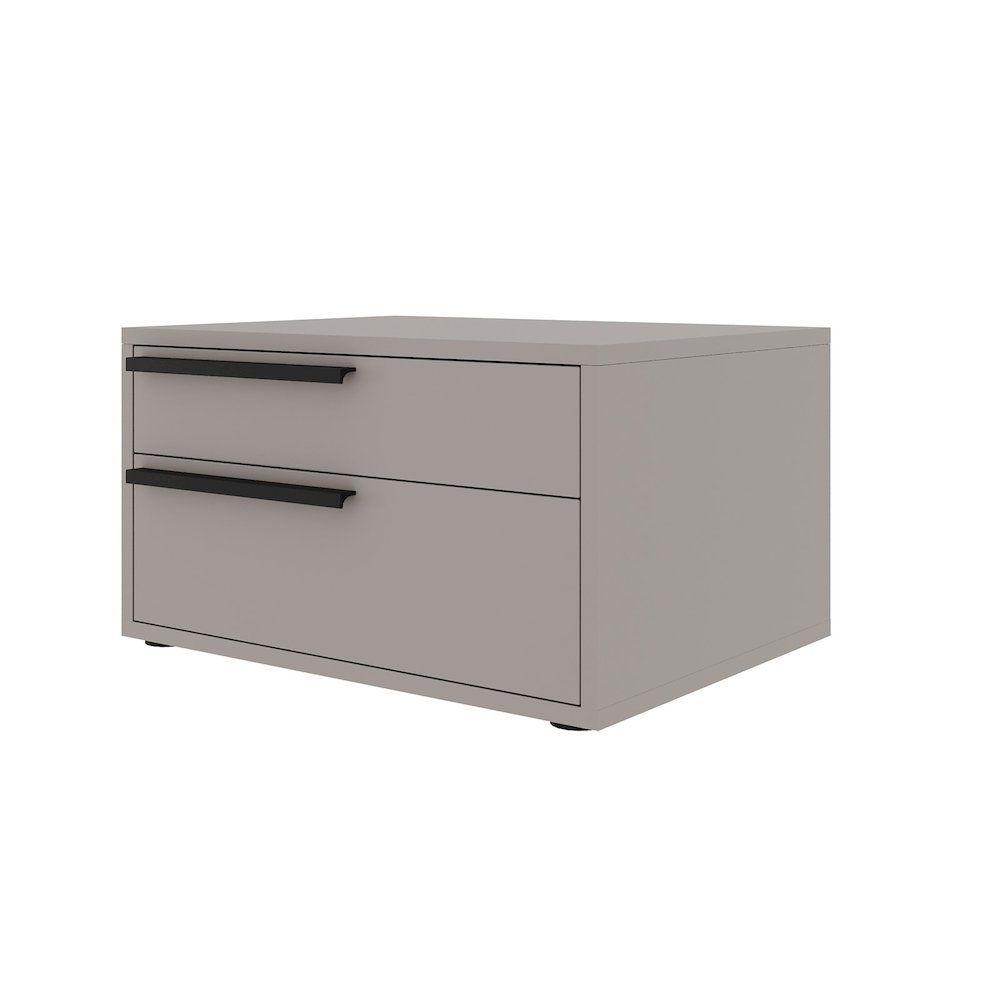 Carter Left Nightstand In Taupe Matte