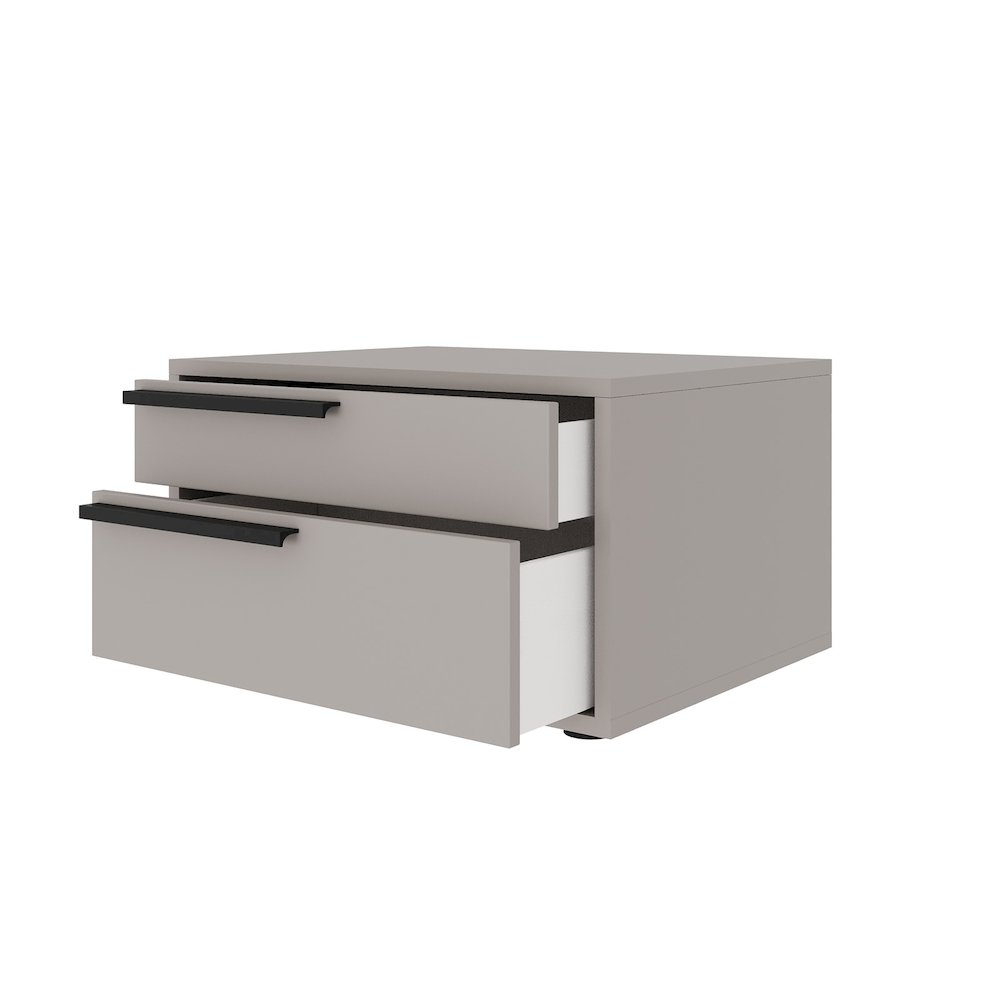 Carter Left Nightstand In Taupe Matte