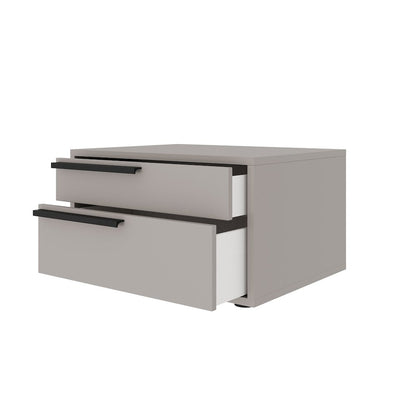 Carter Left Nightstand In Taupe Matte