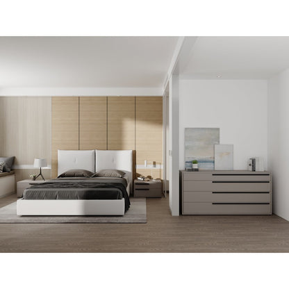 Carter Left Nightstand In Taupe Matte