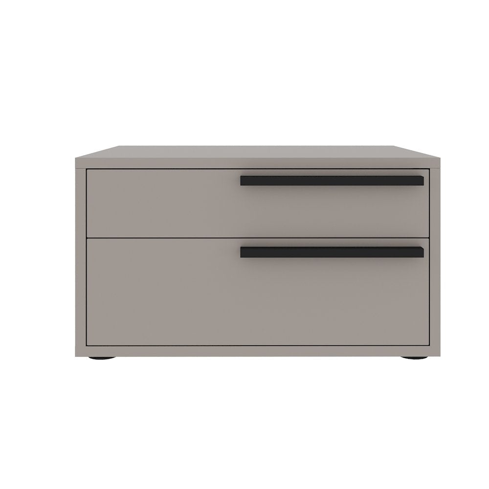 Carter Right Nightstand In Taupe Matte