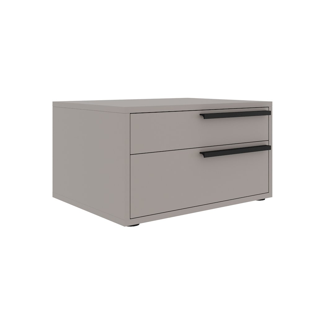 Carter Right Nightstand In Taupe Matte