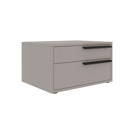 Carter Right Nightstand In Taupe Matte