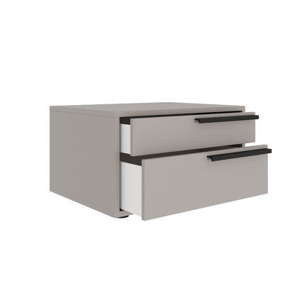 Carter Right Nightstand In Taupe Matte