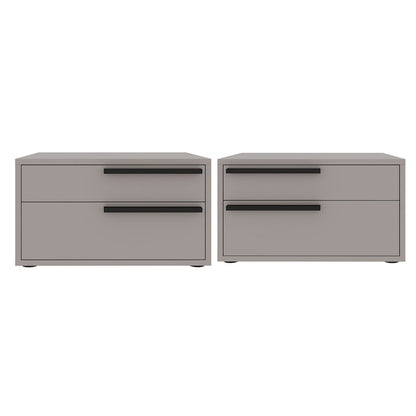 Carter Set 2 nightstand in taupe matte