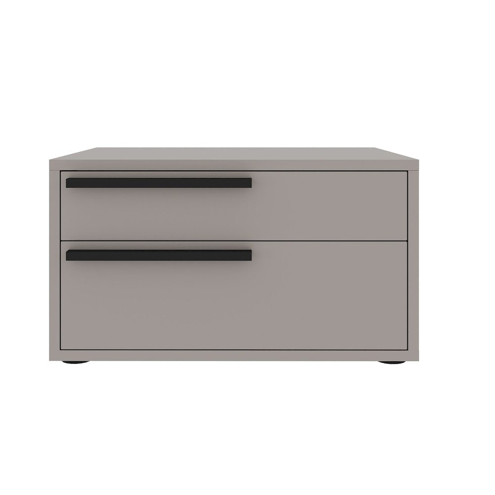 Carter Set 2 nightstand in taupe matte