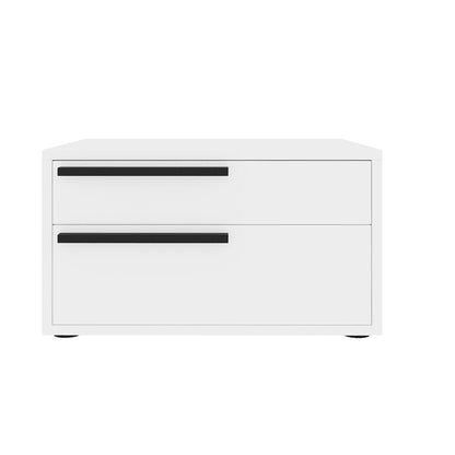 Carter Set 2 nightstand in white high gloss