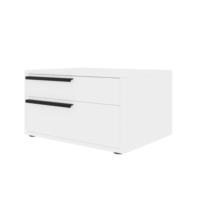 Carter Set 2 nightstand in white high gloss